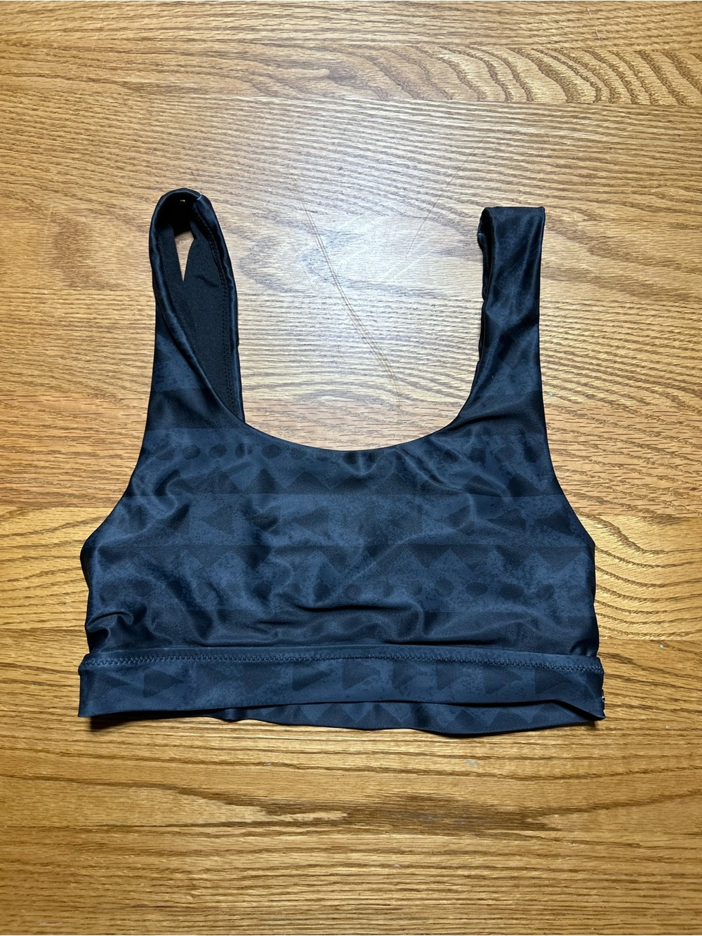 Women’s Zyia Swim Top Black with Pattern Size Medium